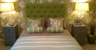 Фото: Дизайн спальни в зеленых тонах