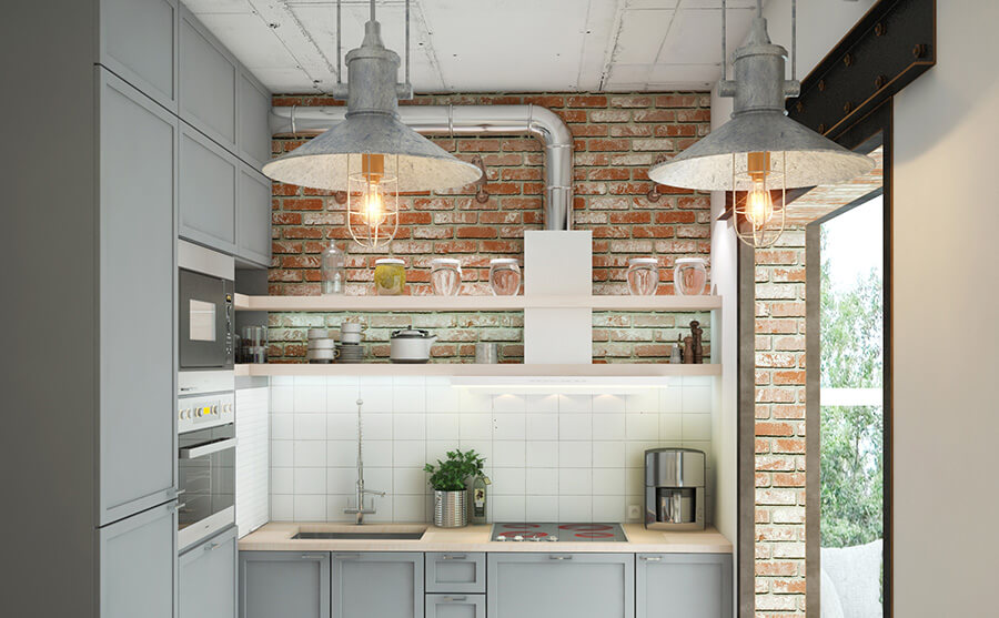Фото: Дизайн кухни светло серого цвета