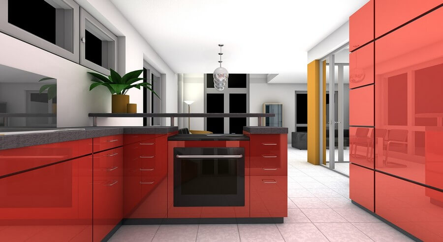 Фото: Встроенный духовой шкаф дизайн кухни