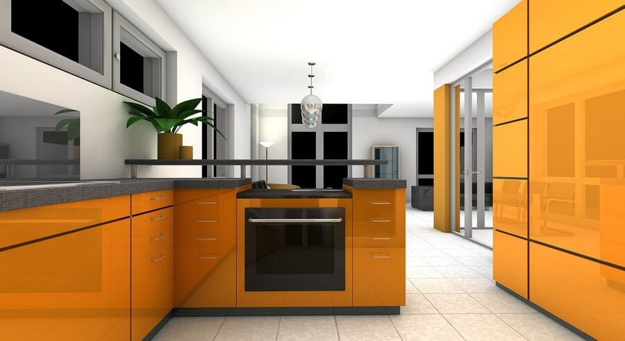 Фото: Кухни оранжево черные фото дизайн