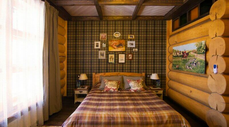 Фото: дизайн спальни в стиле кантри